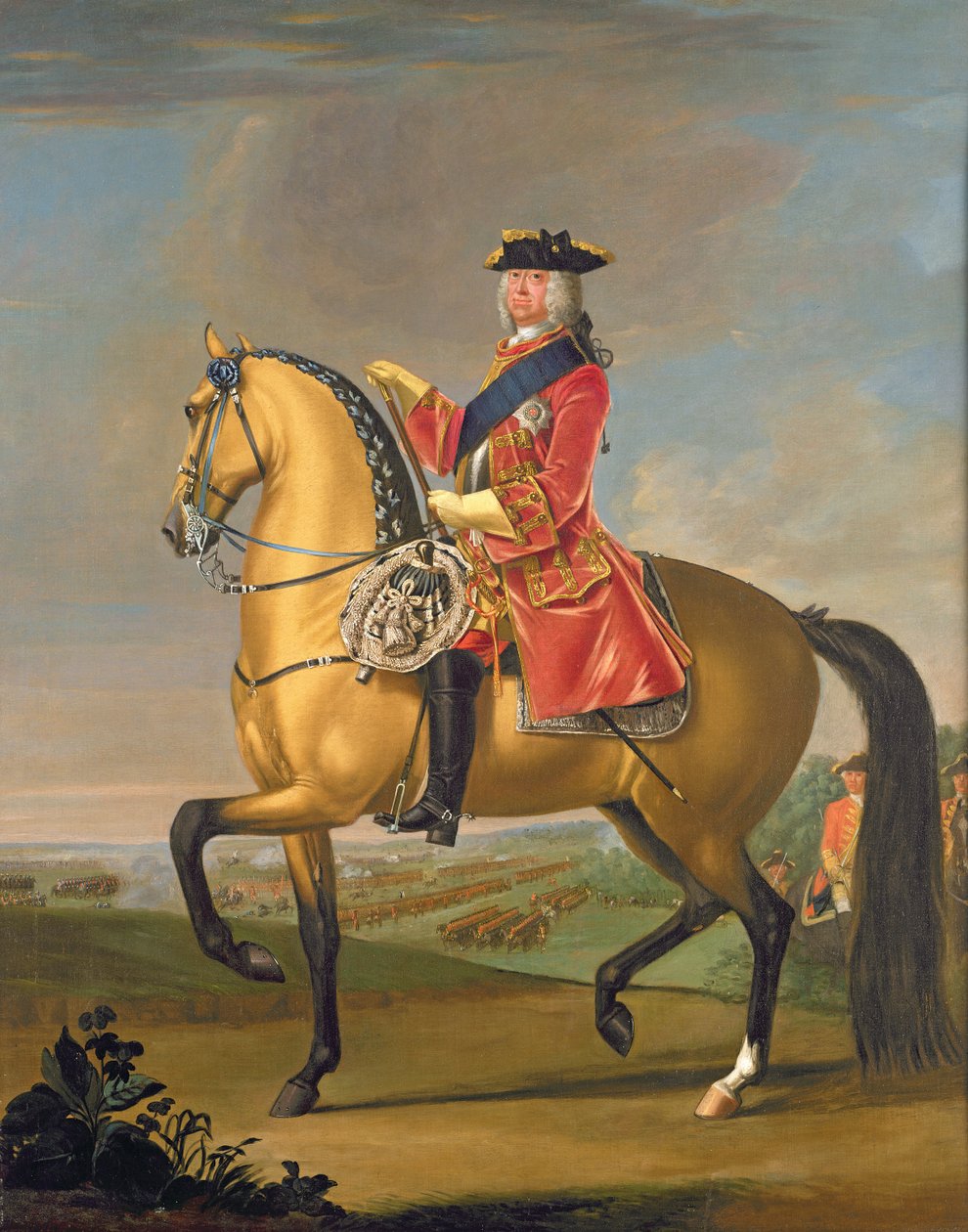 Jorge II en la Batalla de Dettingen de David Morier