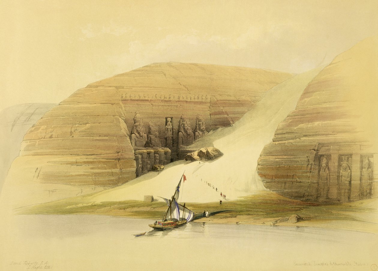 Templo excavado de Abu Simbel, de Egipto y Nubia, Vol.1 de David Roberts