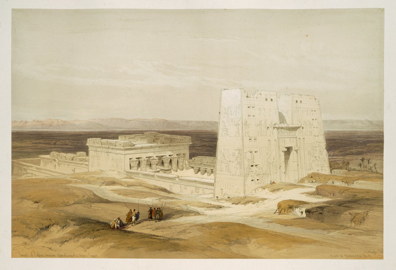 Templo de Edfu, antigua Apollinopolis, Alto Egipto, de Egipto y Nubia, Vol.1 de David Roberts