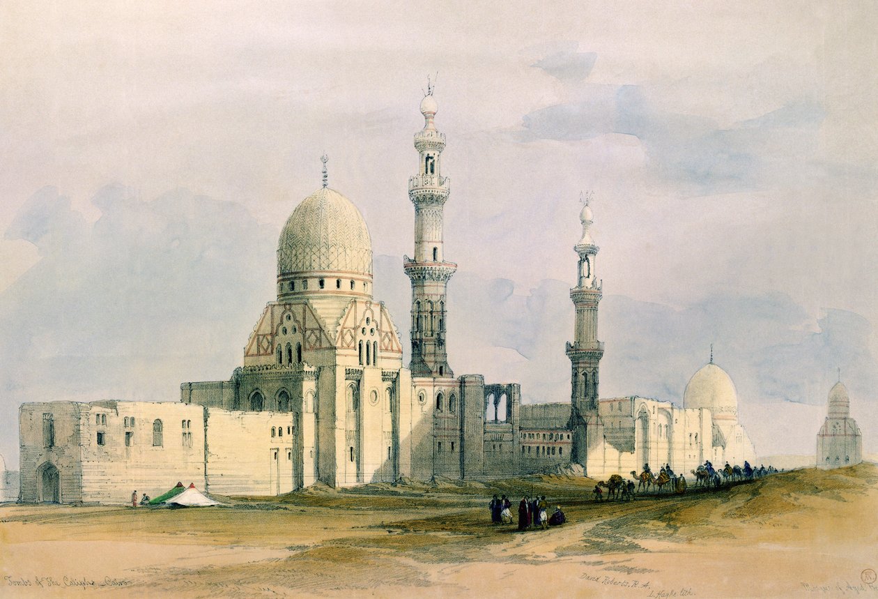 Tumba del Sultán Qansuh Abu Sa`id, 1499, en el Cementerio Oriental o Tumbas de los Califas, El Cairo, de Egipto y Nubia, Vol.3 de David Roberts