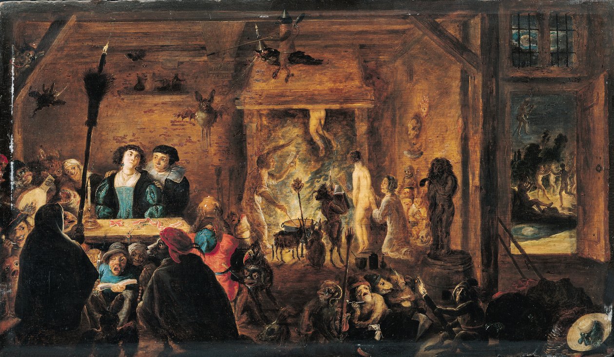 Una escena de brujería, 1633 de David Teniers the Younger