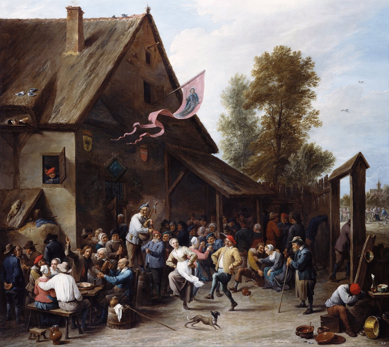 Kermés en el día de San Jorge de David Teniers the Younger