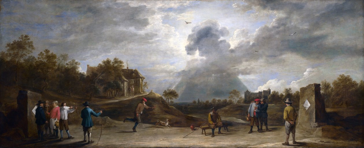 Campesinos en el tiro con arco de David Teniers the Younger