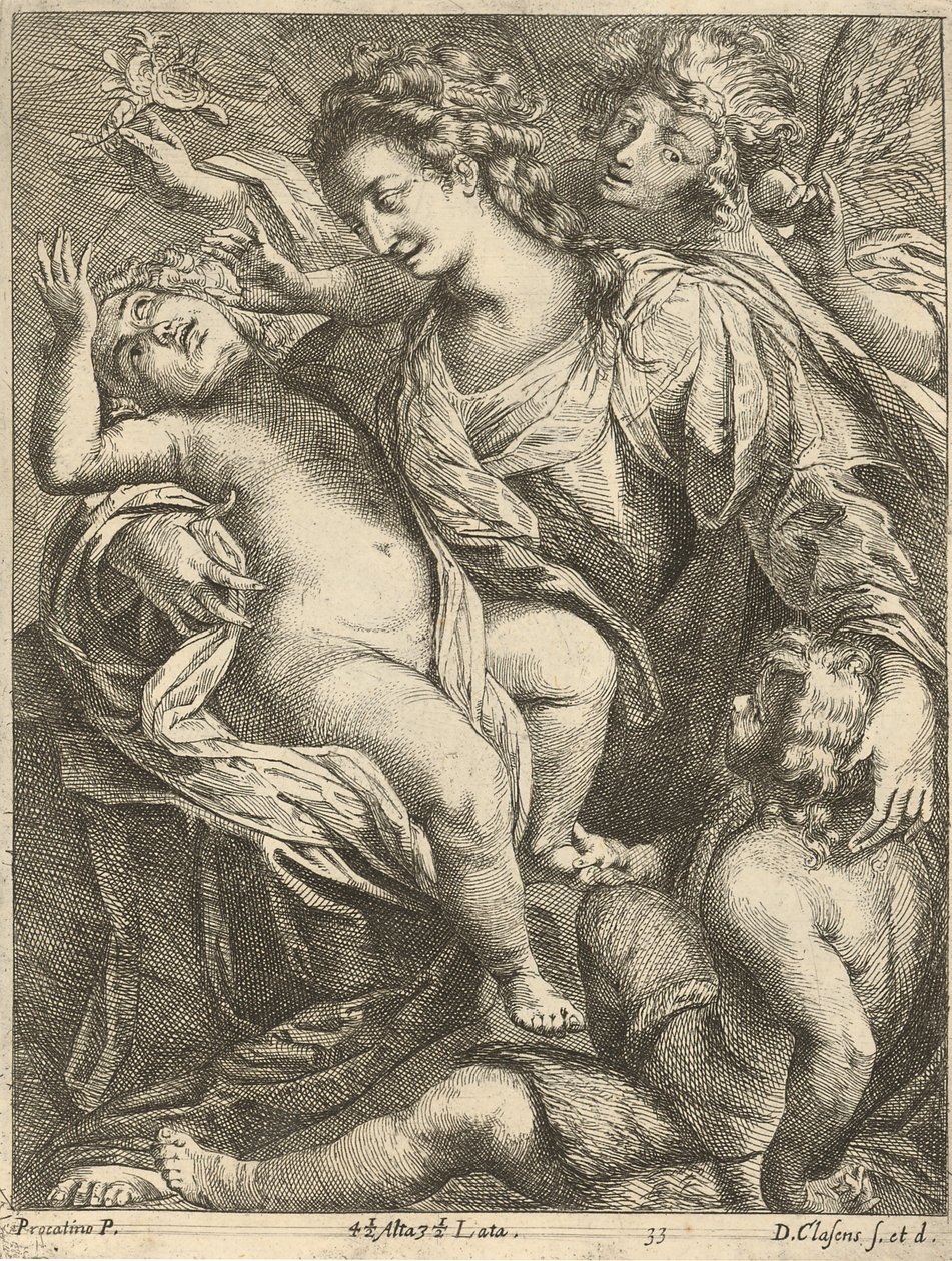 Virgen y Niño acompañados por San Juan y un ángel de David Teniers the Younger