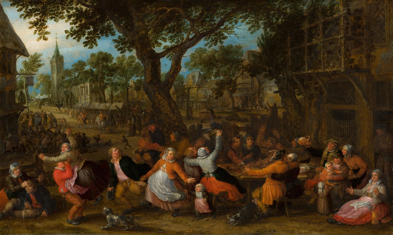 Feria de aldea de David Vinckboons