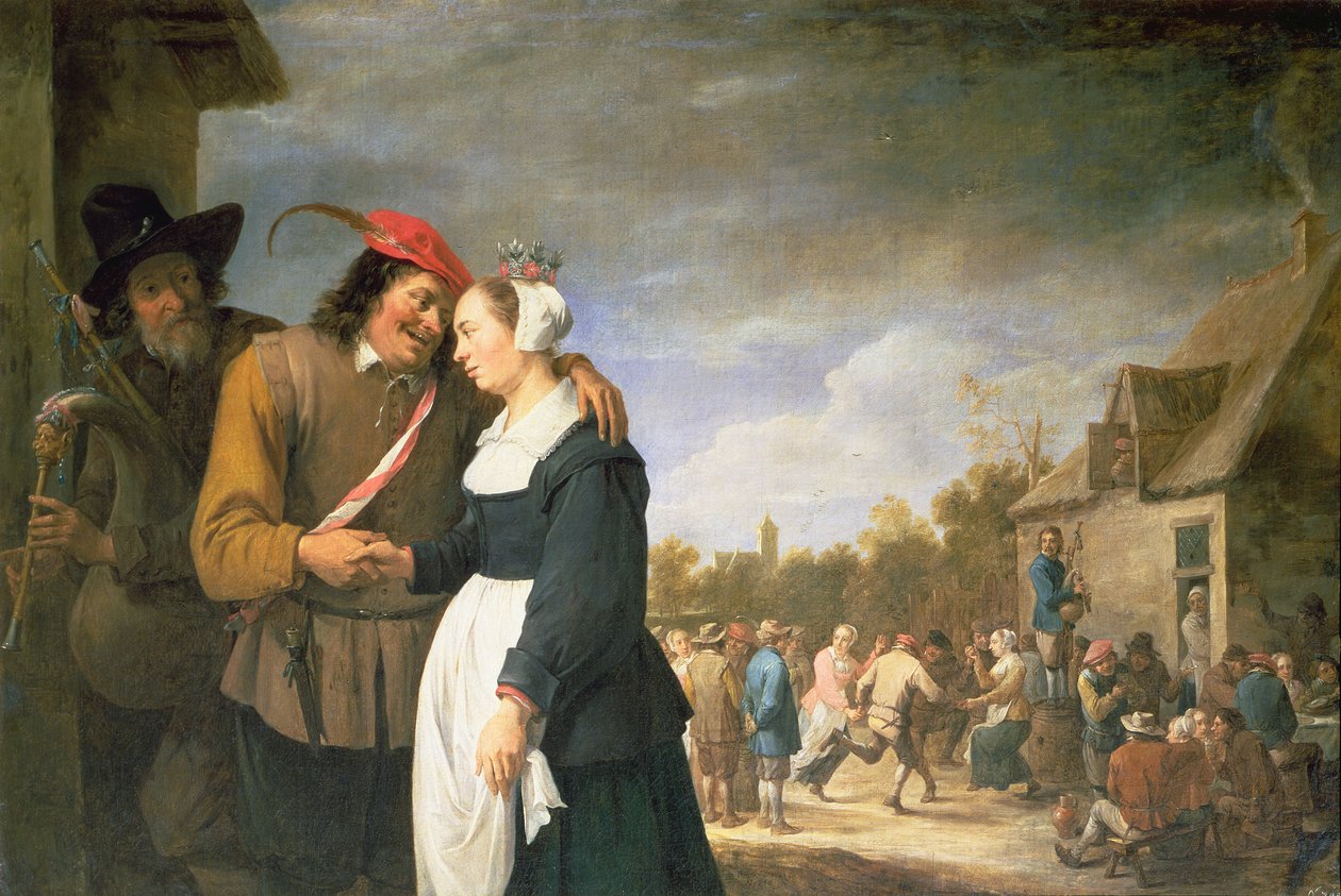 Una boda campesina, 1648 de David Teniers the Younger
