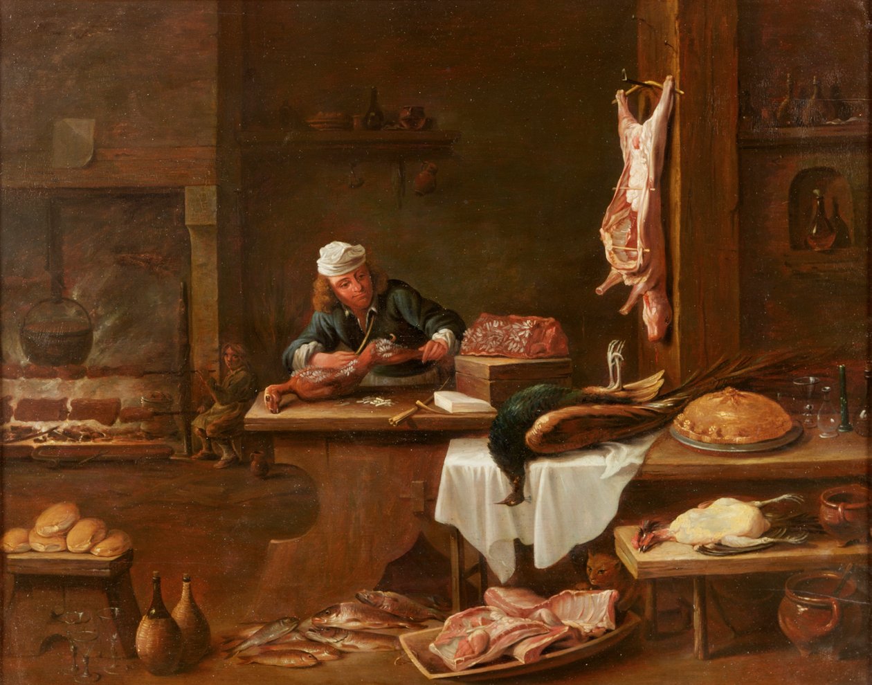 Cocina de una mansión holandesa de David Teniers the Younger