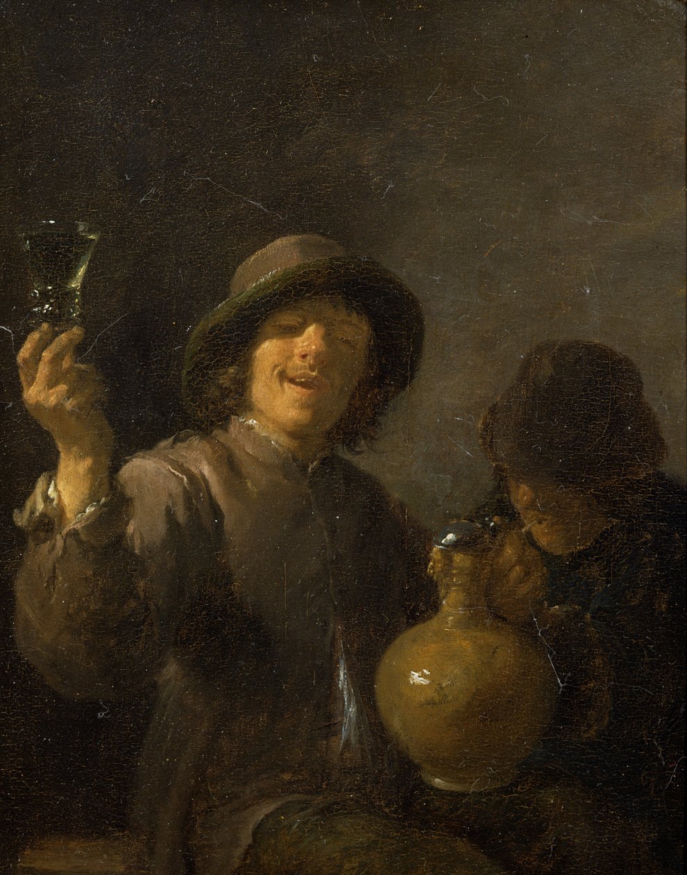 Dos rústicos bebiendo de David Teniers the Younger