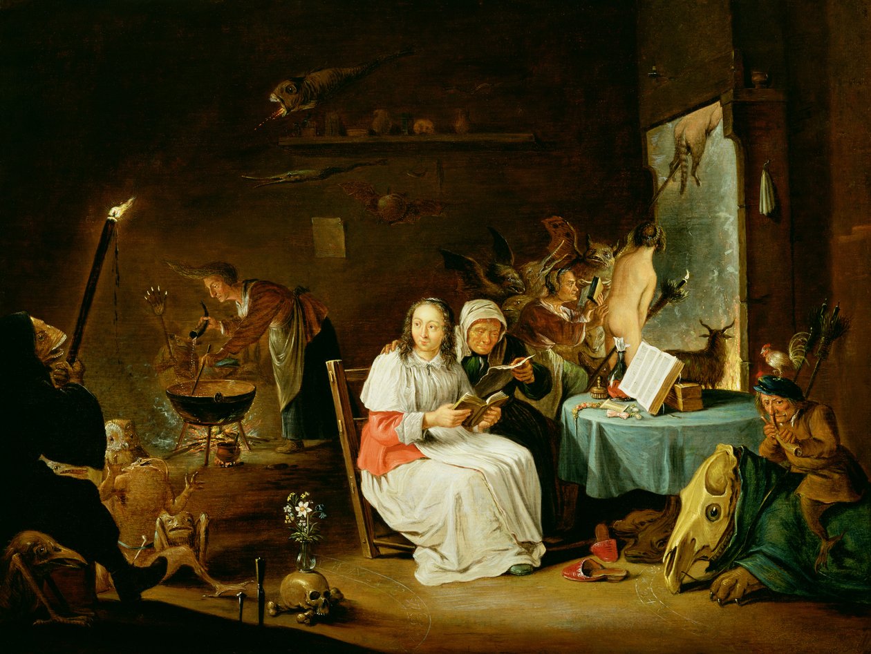 Brujas Preparándose para el Sabbat de David Teniers the Younger