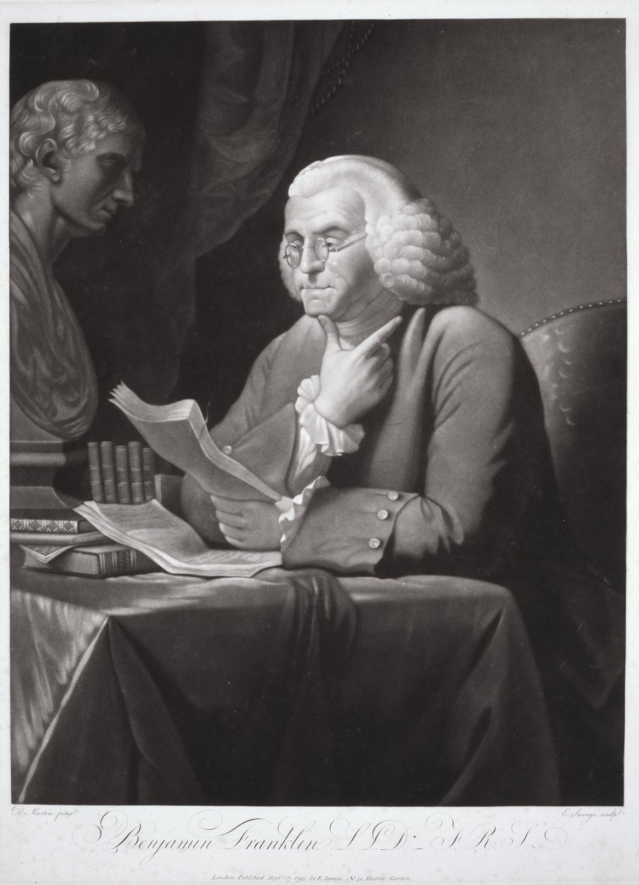 Benjamin Franklin de David (after) Martin