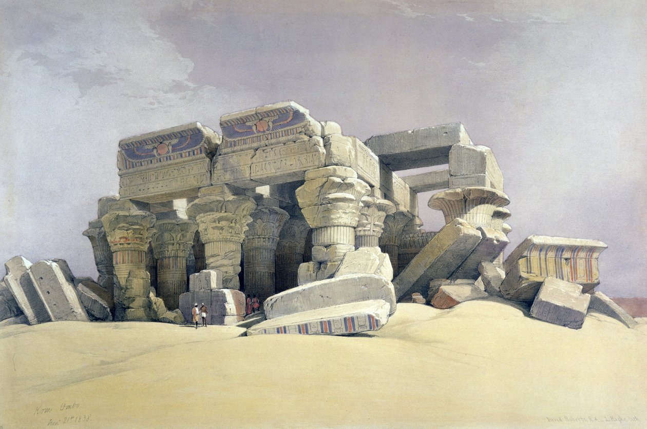 Kom Ombo", noviembre de 1838 (litografía) de David (after) Roberts