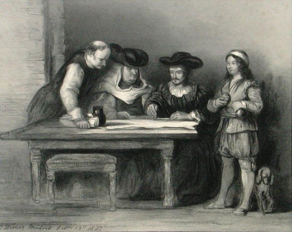 Cristóbal Colón (1451-1506) en el monasterio de la Rábida de 