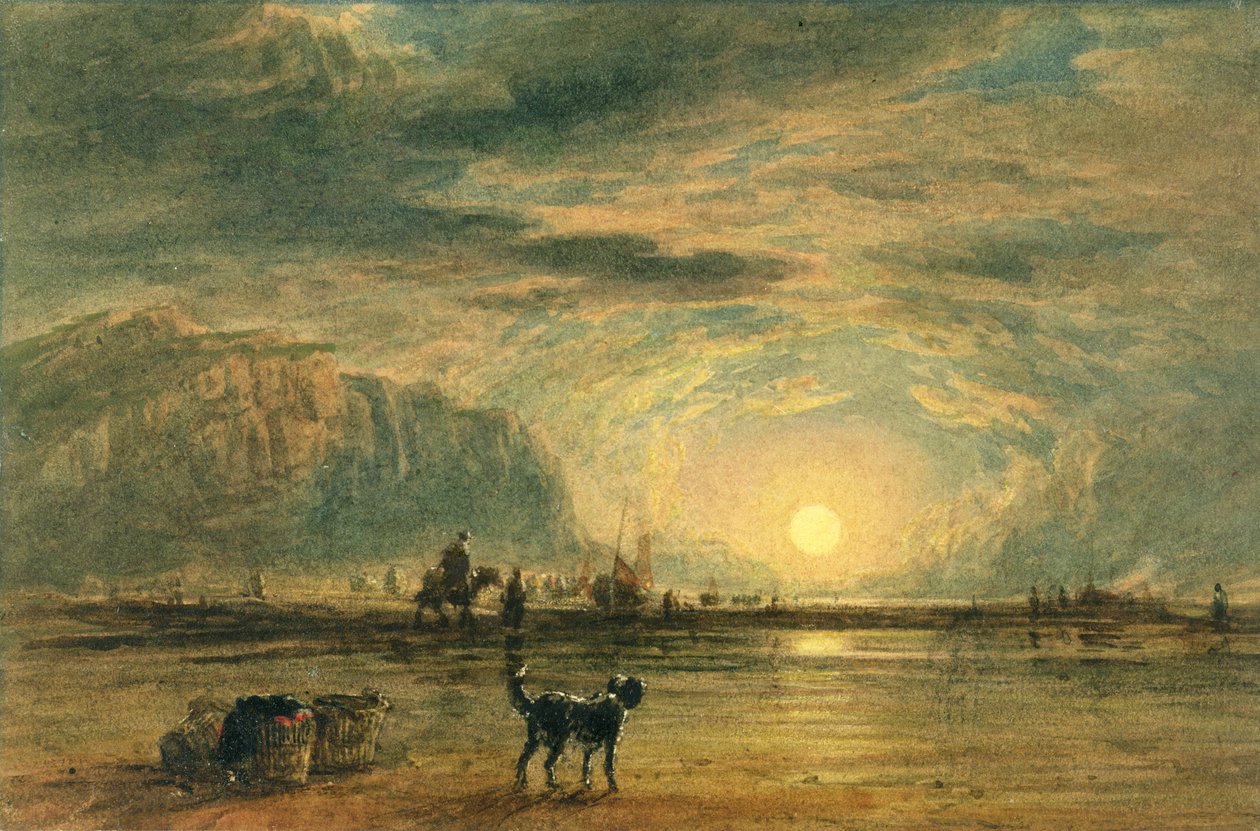 Escena de Playa - Amanecer de David (attr. to) Cox