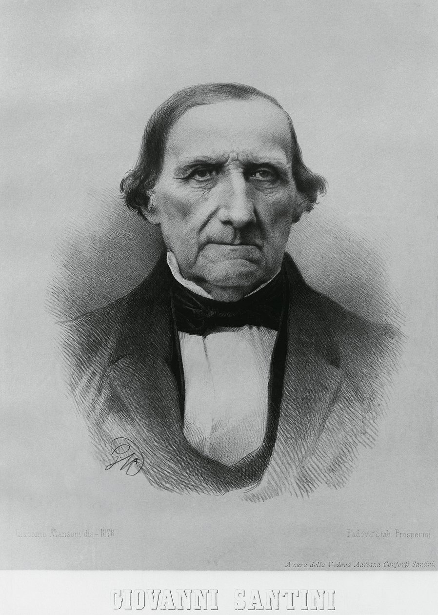 Retrato de Giovanni Santini (1787-1877), astrónomo, matemático y científico italiano de John Ward Dunsmore