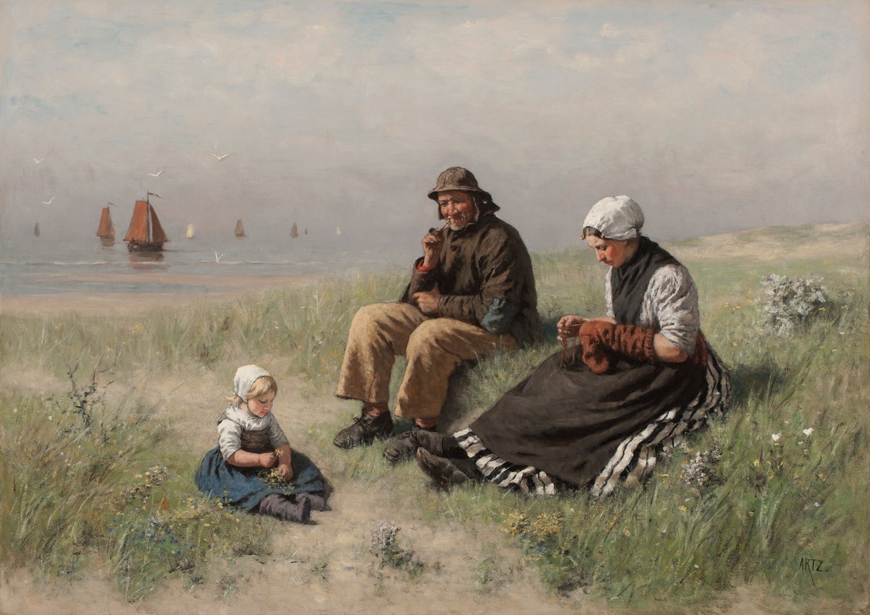 En la arena en Scheveningen de David Adolph Constant Artz