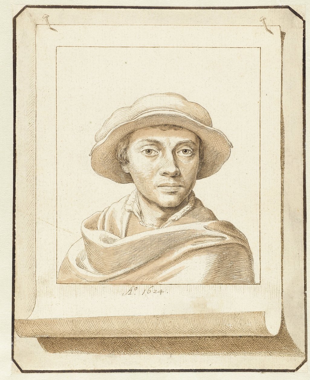 Retrato de un hombre, según un modelo del siglo XVI de David Bailly