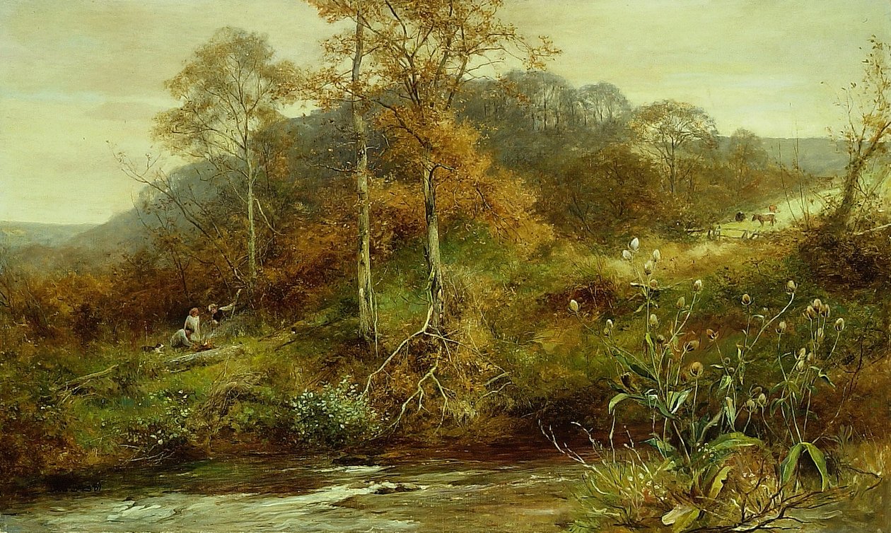 Escena de Río en Otoño, El Arroyo, 1889 de David Bates
