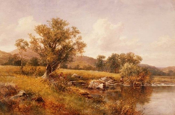 Las orillas del Llugwy, Gales del Norte de David Bates