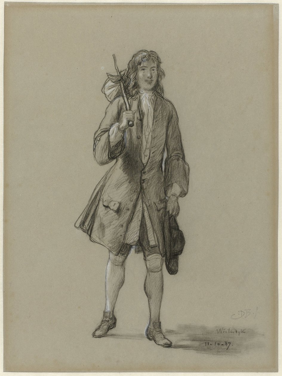 Ferdinand Huyck regresa del extranjero. Ilustración para el libro homónimo de Jacob van Lennep de David Bles