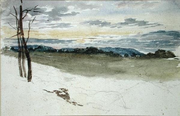 Paisaje Boscoso al Atardecer de David Cox
