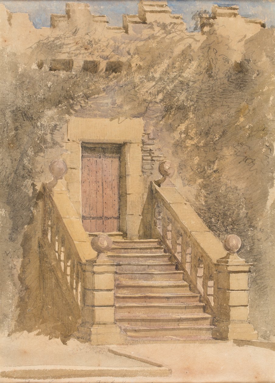 Doorway At Haddon Hall, c.1845 (acuarela y lápiz sobre papel) de David Cox
