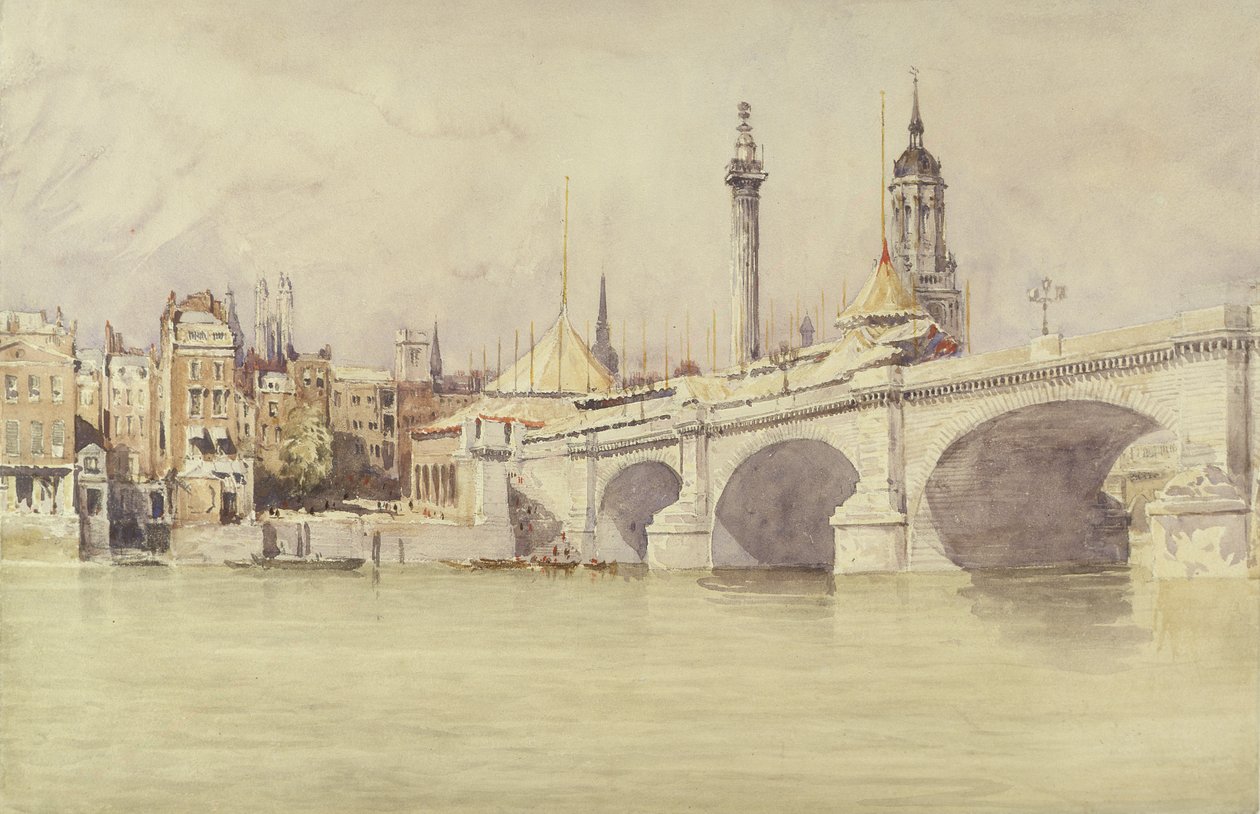 Puente de Londres, 1831 de David Cox