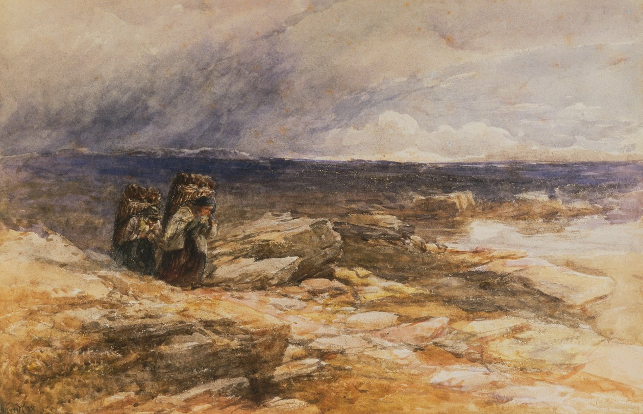 Los recolectores de turba cerca de Bettws-Y-Coed, Gales del Norte de David Cox
