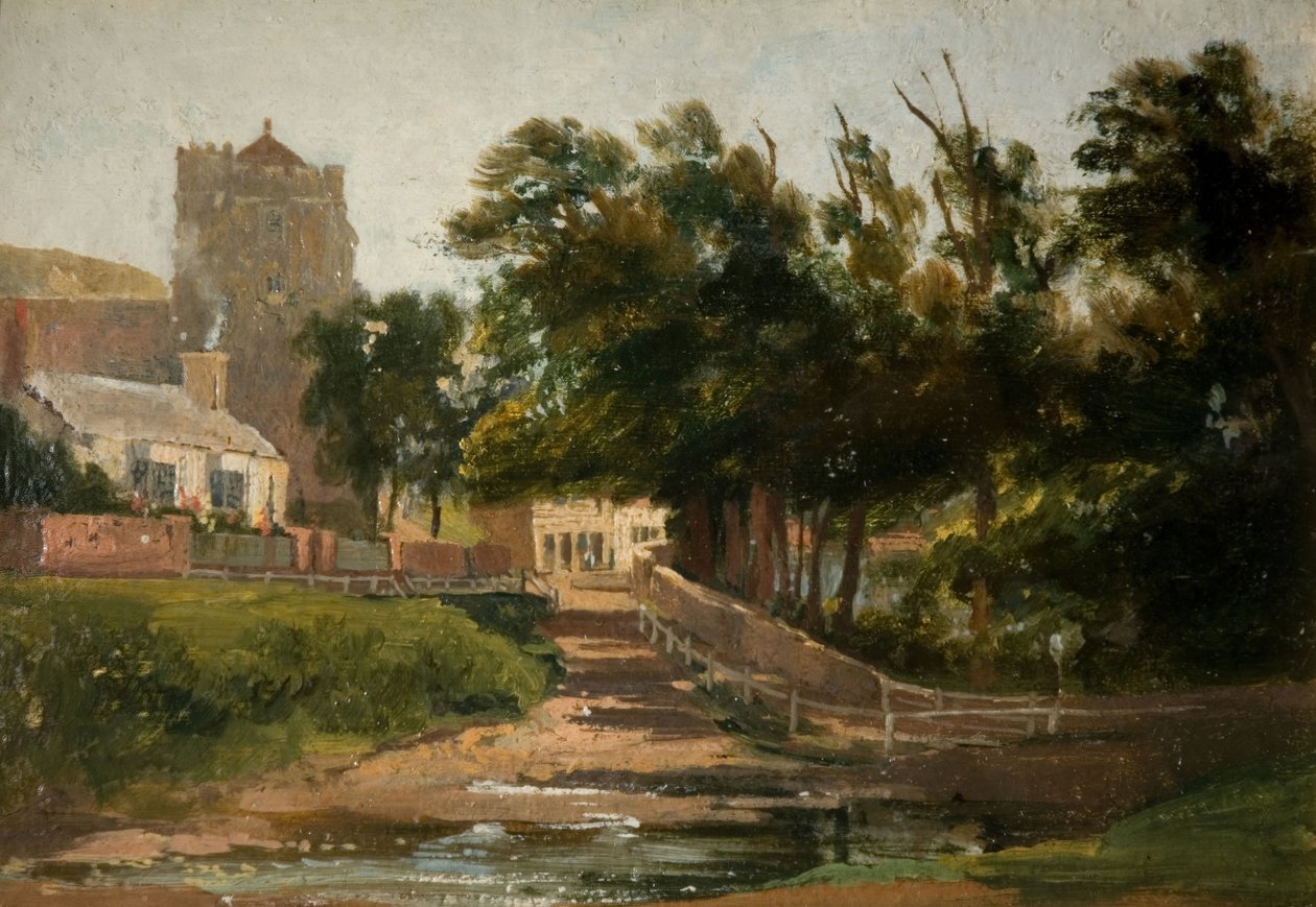 Iglesia de Todos los Santos, Hastings, 1813 de David Cox the elder