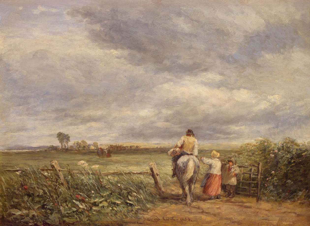 Yendo al campo de heno de David Cox the elder