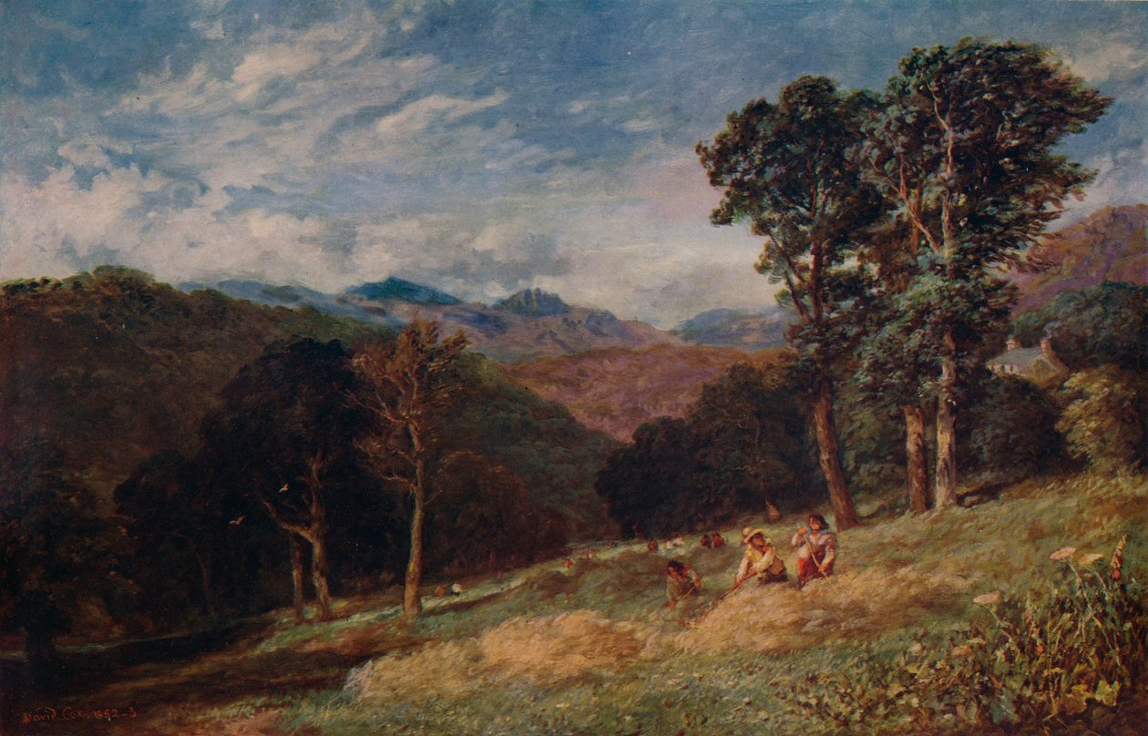 Haciendo heno, cerca de Conway, c1852 de David Cox the elder