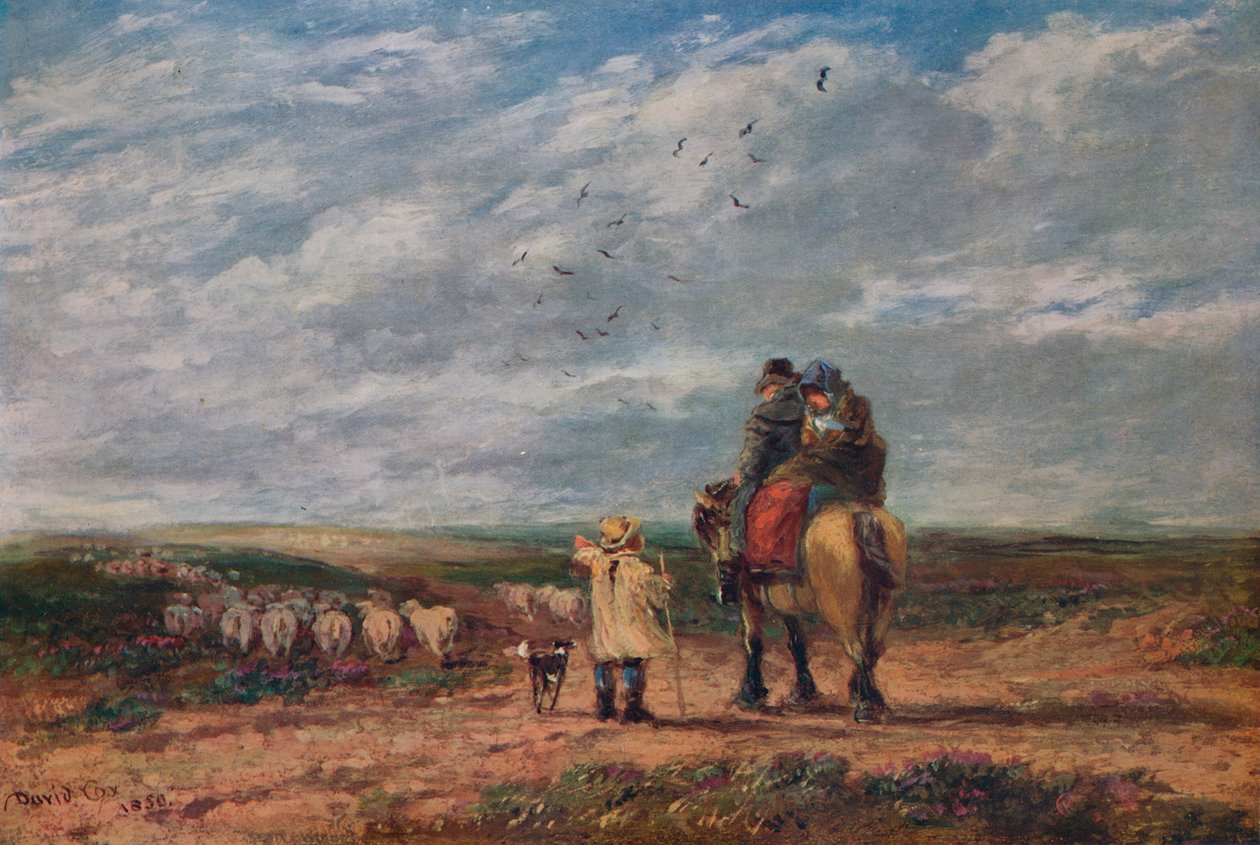 El cruce de caminos, 1850 de David Cox the elder