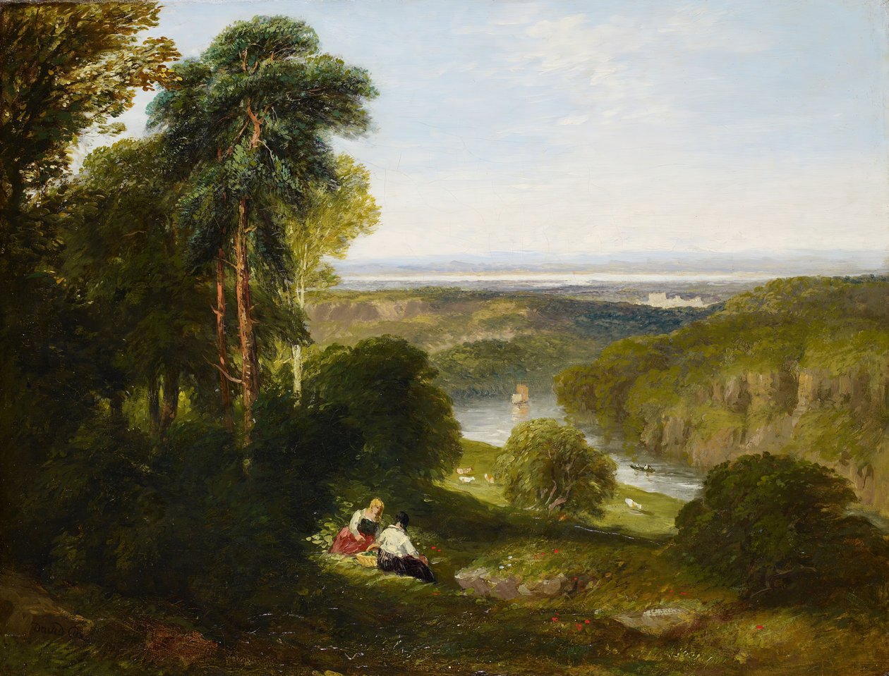 El Wyndcliffe, Río Wye, 1842 de David Cox the elder