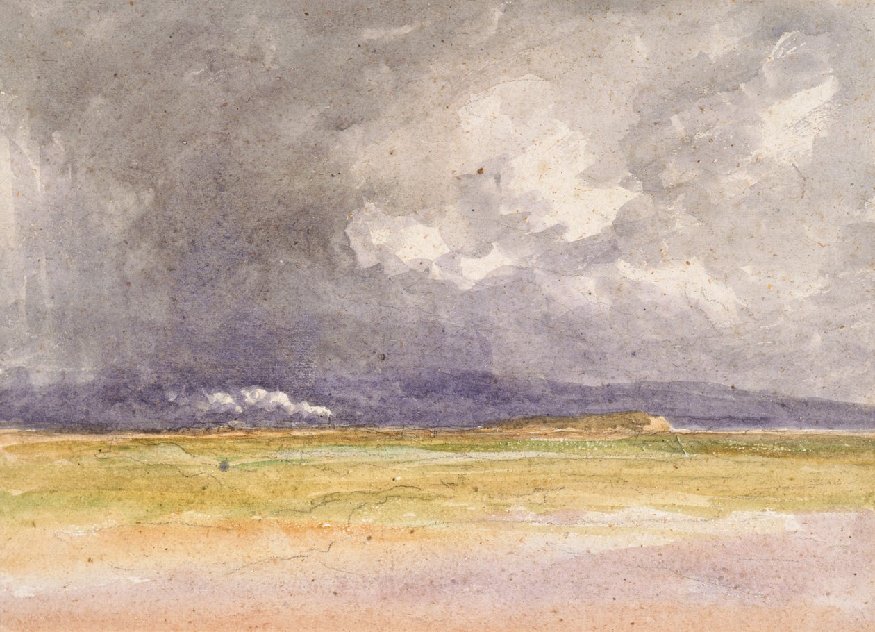 El tren en la costa de David Cox the elder