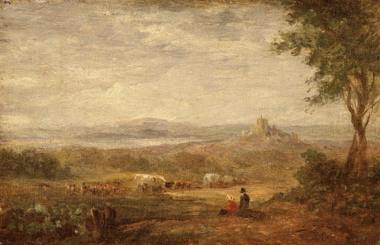 Vista cerca de Lancaster, c. 1810 de David Cox the elder