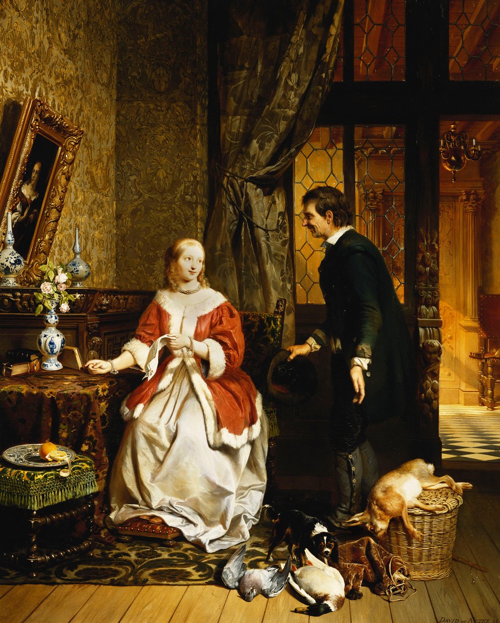 De vuelta del mercado, 1846 de David Emil Joseph de Noter