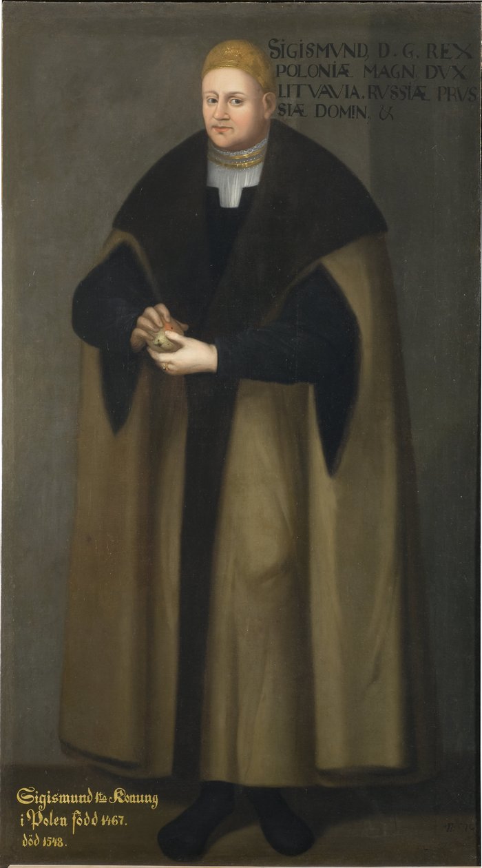 Segismundo I el Viejo, Rey de Polonia y Gran Duque de Lituania - Retrato de Segismundo I de Polonia (1467-1548), por Frumerie, David (1641-1677). Óleo sobre lienzo de David Frumerie