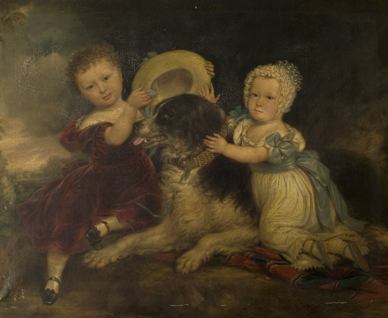 Arthur y Frances Hood, los hijos de Sir Arthur Gregory de Styvechale Hall, y Nelson, 1838 de David Gee