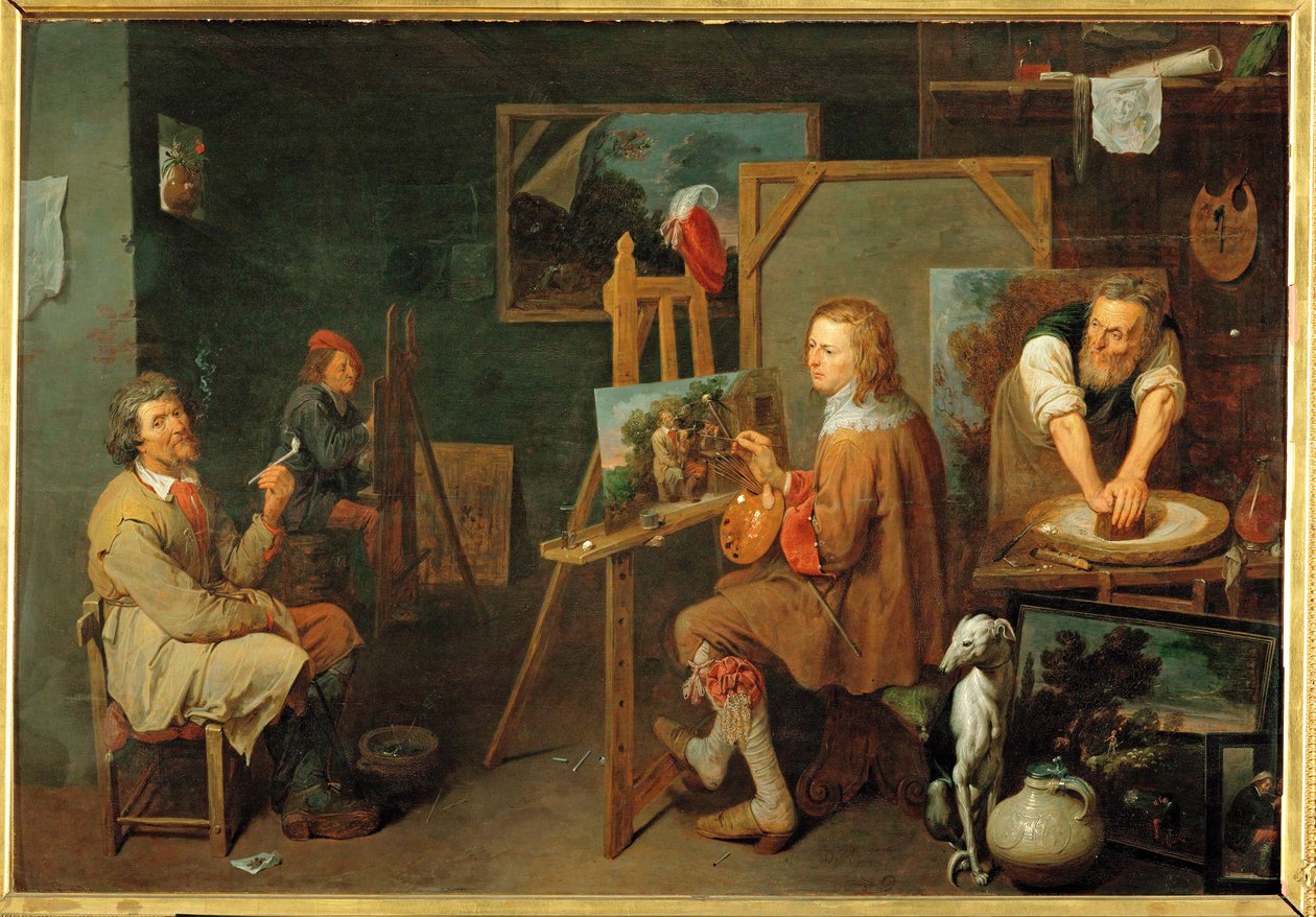 Estudio del pintor de David III Ryckaert