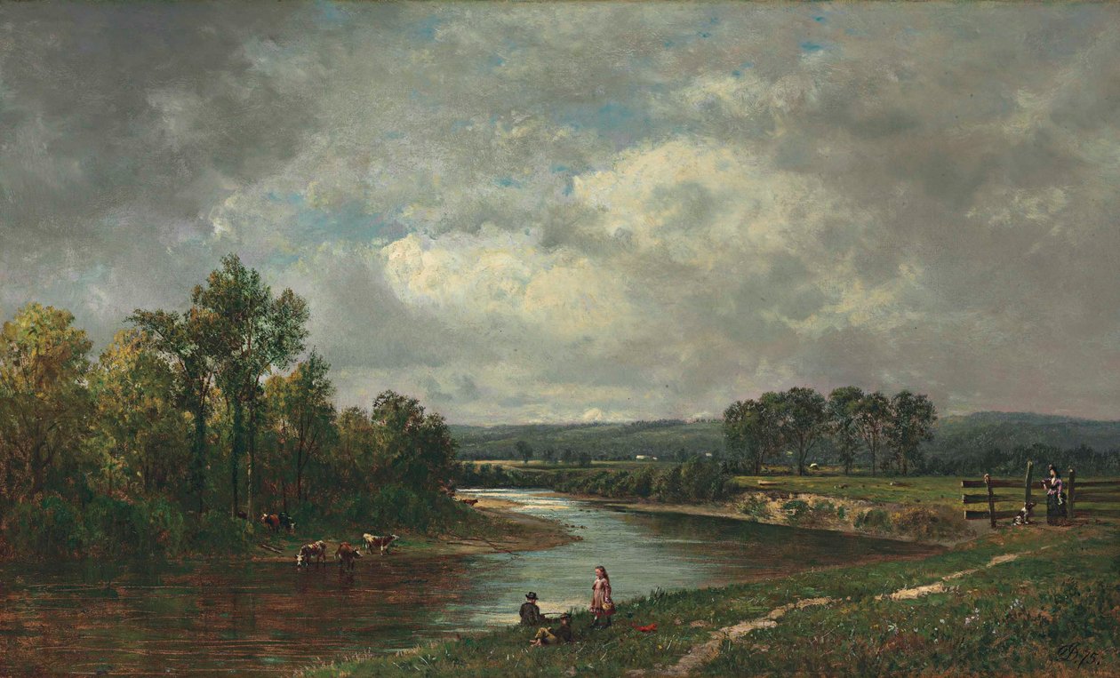 Río Connecticut en South Lancaster, Nuevo Hampshire de David Johnson