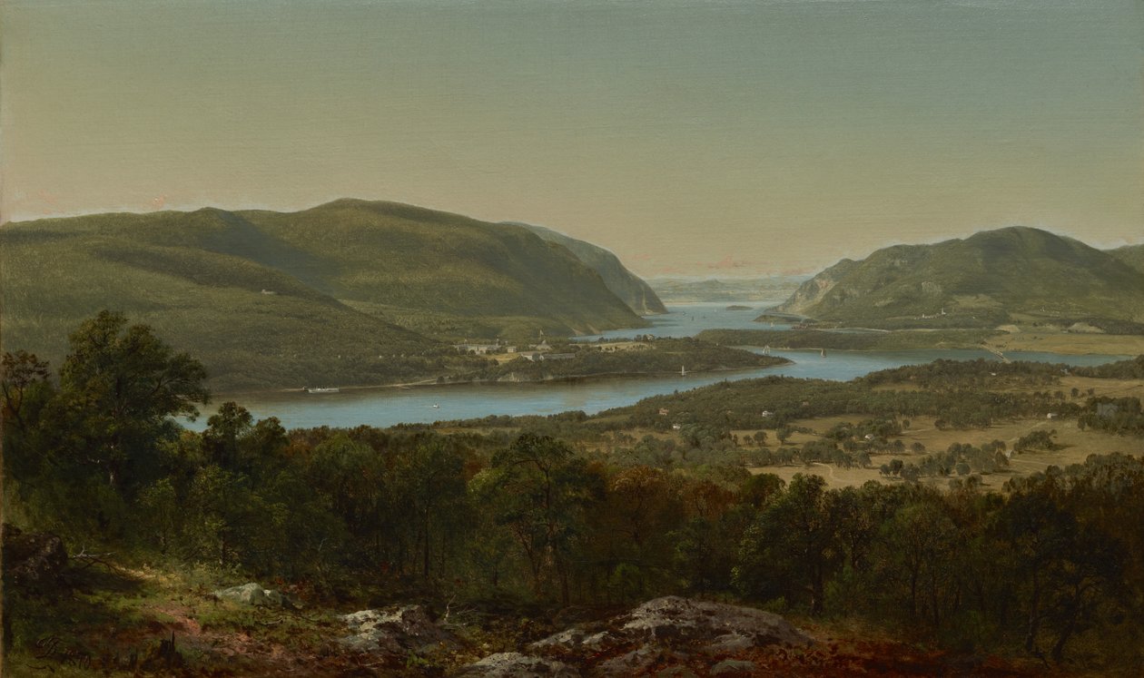 Vista desde Garrison, West Point, Nueva York de David Johnson