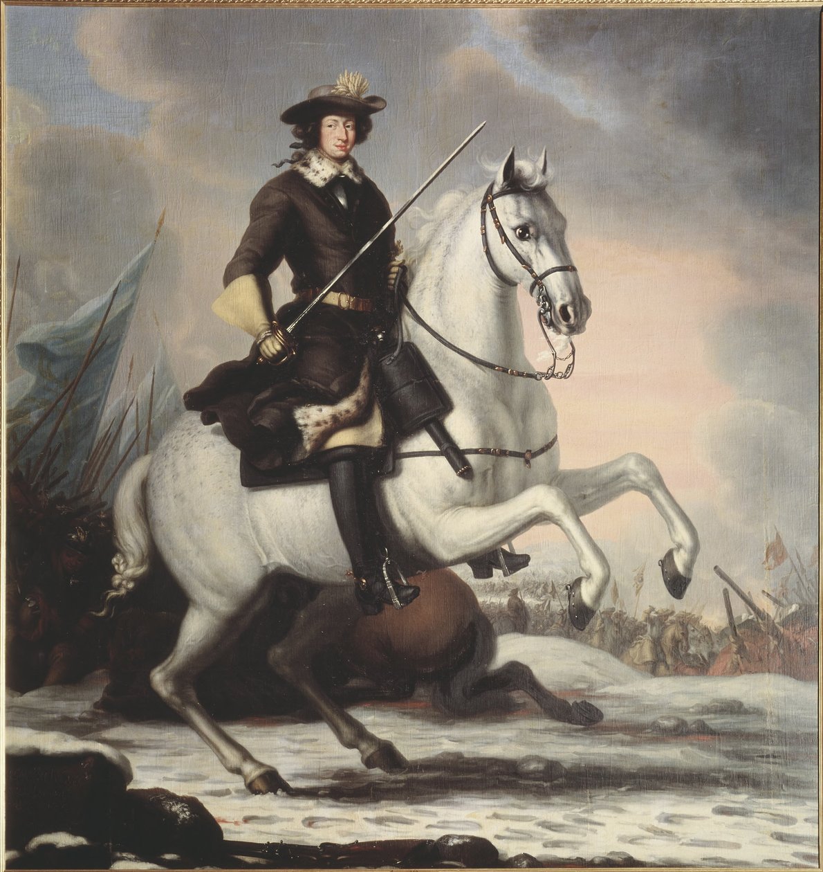 Carlos XI (1655-1697), rey de Suecia y conde palatino de Zweibrücken, en la batalla de Lund de 1676, 1682 de David Klöcker Ehrenstrahl