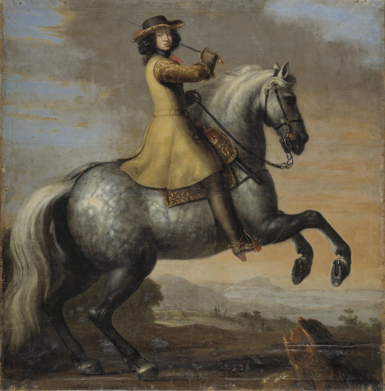 Carlos XI, rey de Suecia, a caballo, 1672 de David Klöcker Ehrenstrahl