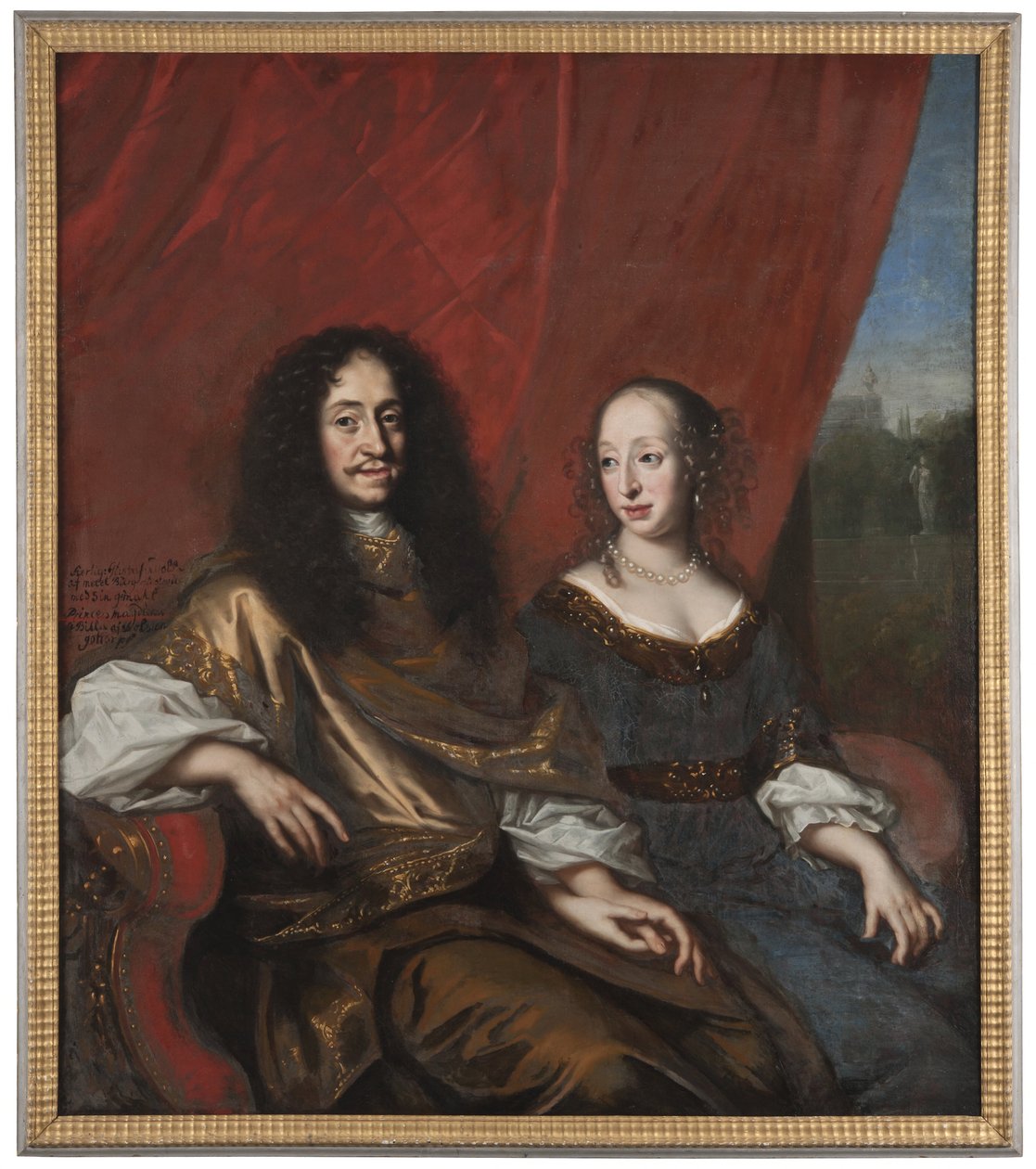 Gustavo Adolfo, 1633-1695, duque de Mecklemburgo-Güstrow. Magdalena Sibilla, 1631-1719, de Holstein de David Klöcker Ehrenstrahl