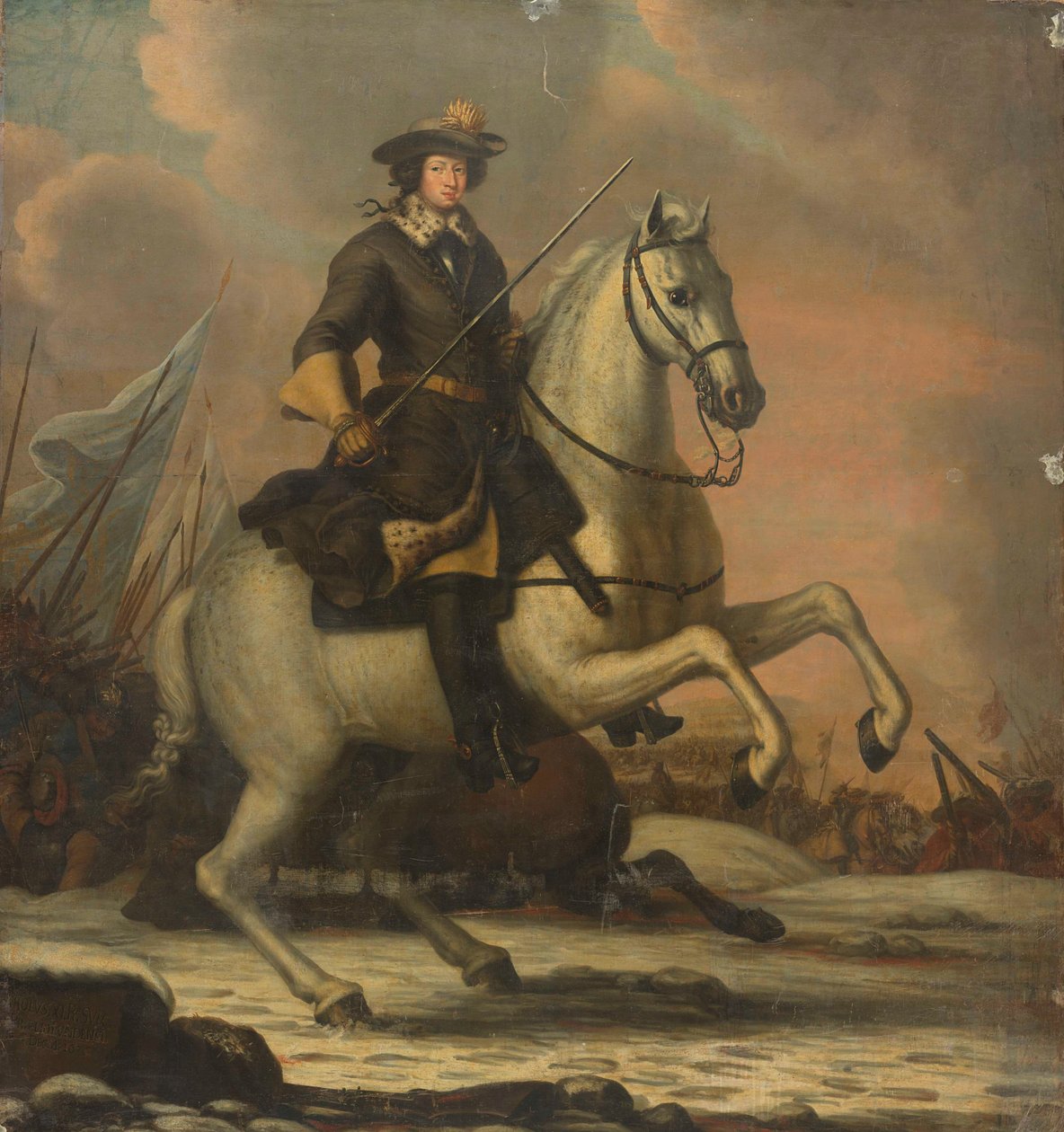 Carlos XI (1665-97), rey de Suecia de David Klöcker Ehrenstrahl