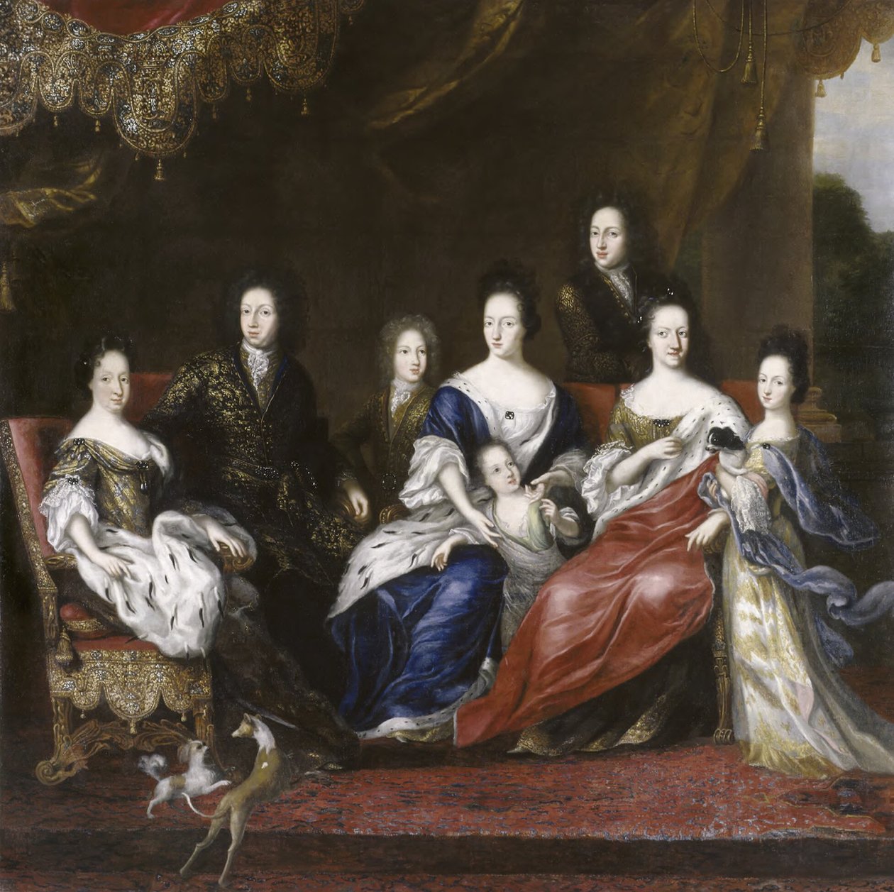 Carlos XI, rey de Suecia, con su familia de David Klöcker Ehrenstrahl