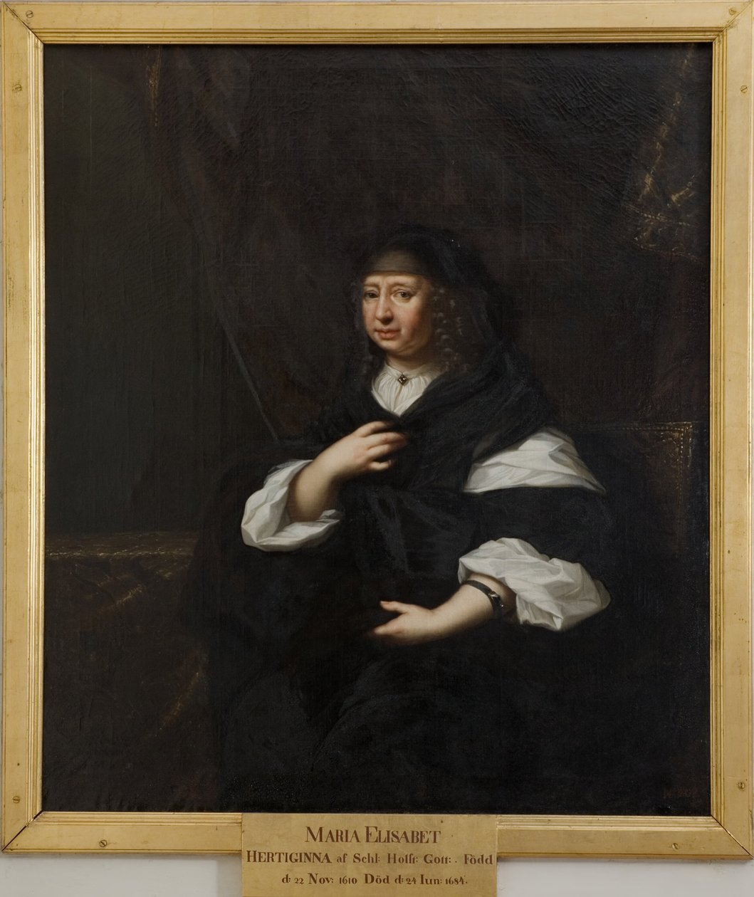 María Isabel, 1610-1684, princesa de Sajonia, duquesa de Holstein-Gottorp de David Klöcker Ehrenstrahl