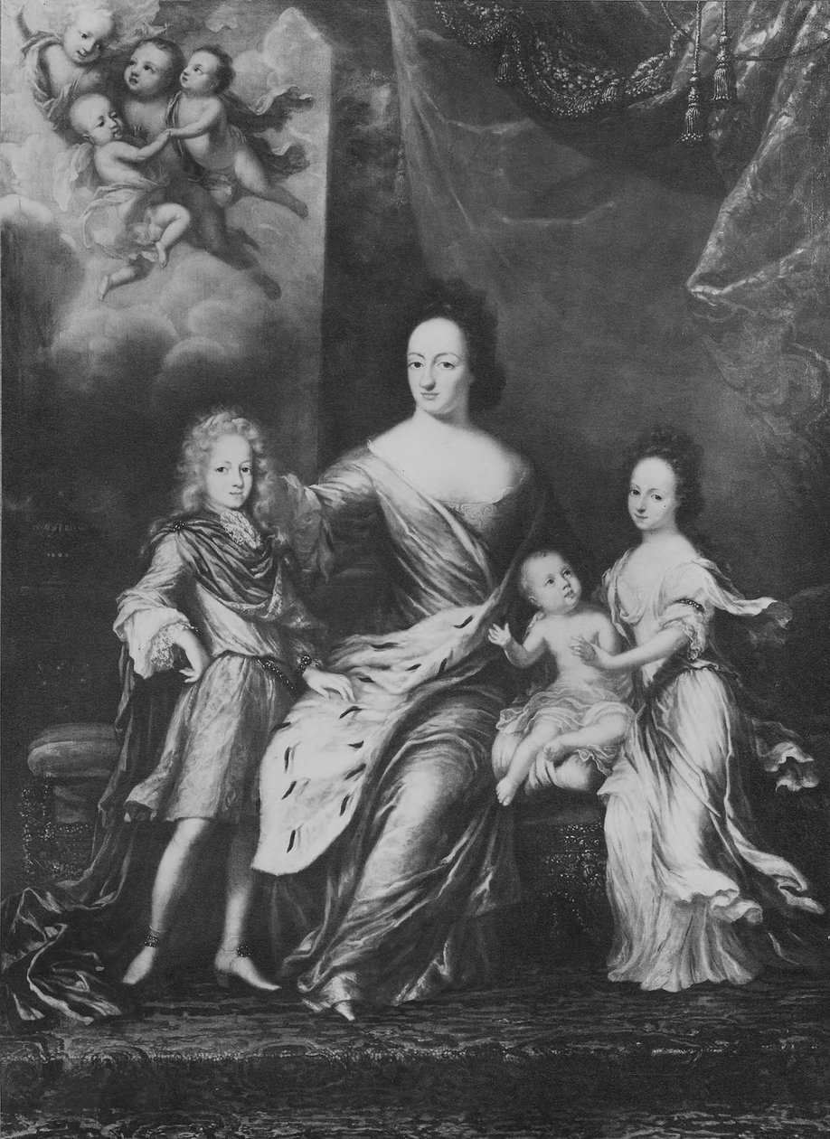Ulrika Eleonora la Mayor (1656-1693), reina de Suecia, con sus hijos de David Klöcker Ehrenstrahl