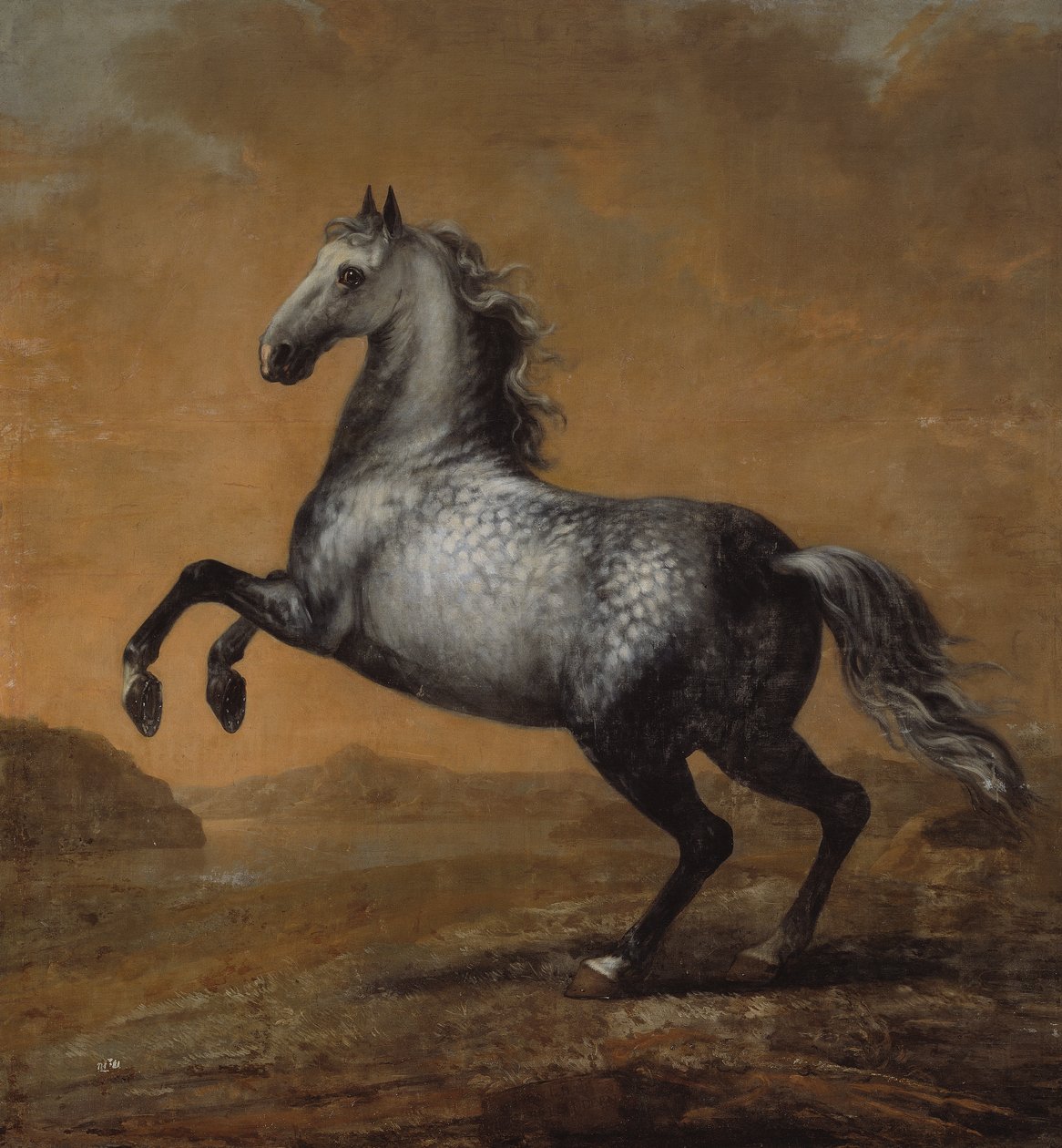 El pequeño inglés, caballo del rey Karl XI (1655-97) de David Klöcker Ehrenstrahl