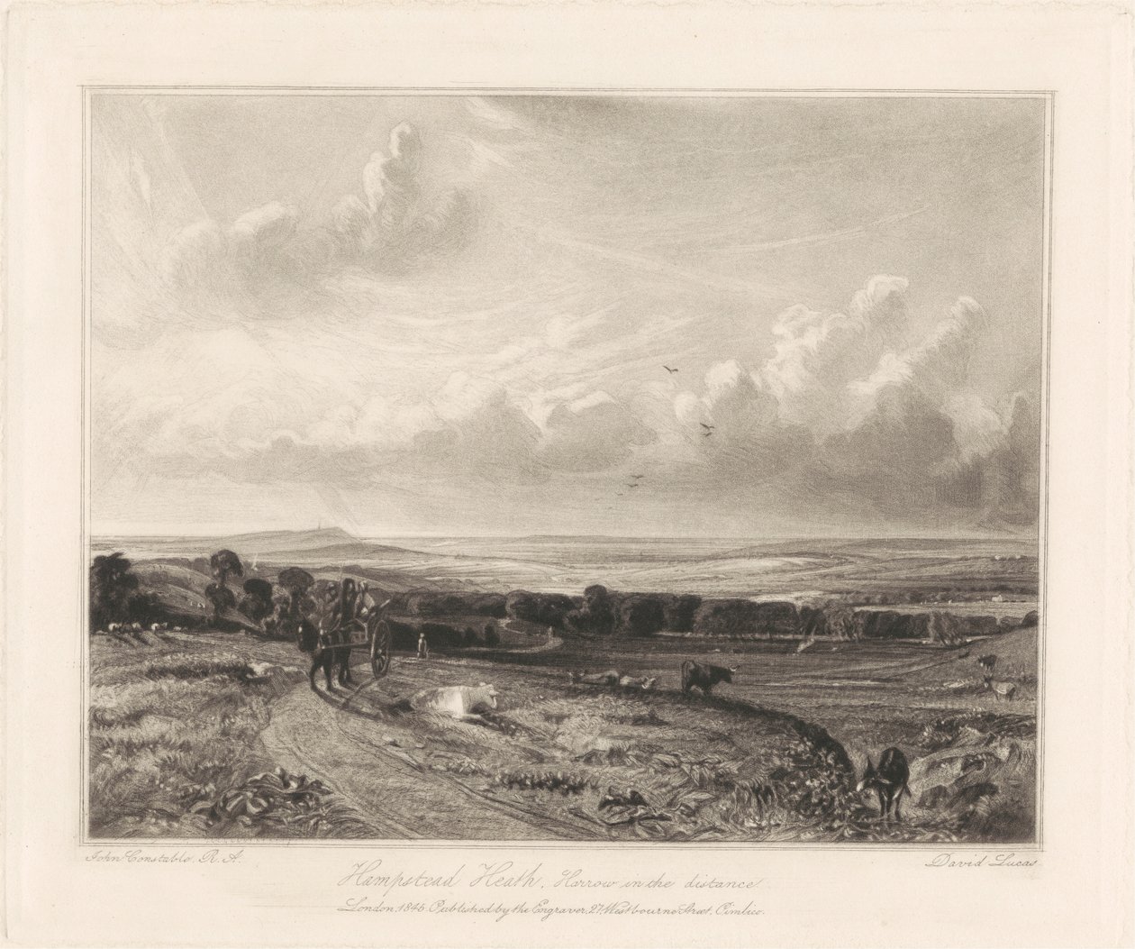 Hampstead Heath, Harrow en la distancia de David Lucas