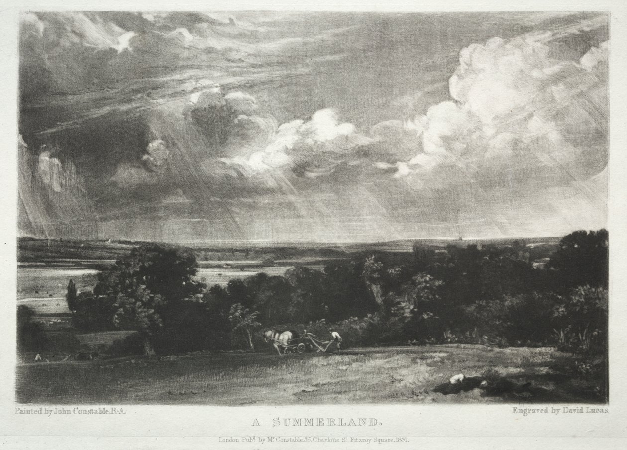 Various Subjects of Landscape, Characteristic of English Scenery from Pictures Painted by John Constable, R.A.:  A Summerland de David Lucas
